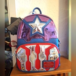 NWT Loungefly Infinity Saga Captain America Mini Backpack